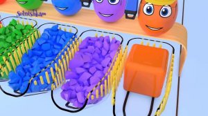 Яйца с сюрпризом и грузовички Учим цвета и цифры Развивающий мультик детей Машики в хорошем качеств
