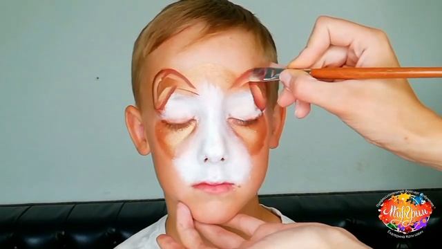 Аквагрим дизайн щенок / Обучение Аквагриму