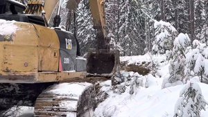 Геосфера плюс. Ухта. Подготовка лесовозных дорог под большие лесовозы