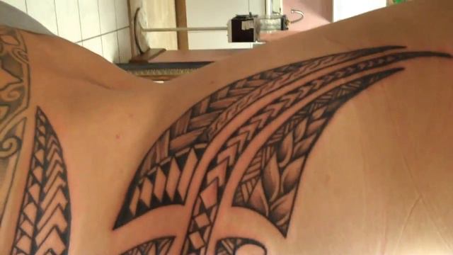 poly polynesian inspired tribal mix addition to hip ribs side freehand tattoo смотреть онлайн