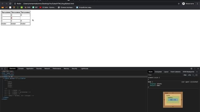 #6. Уроки по HTML для НАЧИНАЮЩИХ (Таблица)