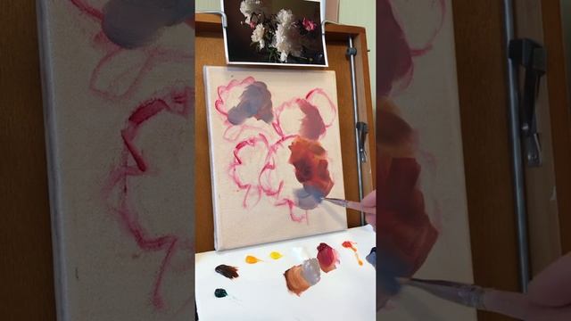Белые пионы маслом  Часть 1. Peonies oil painting Part 1. Мастер-класс Марселя Сигнатуллина.