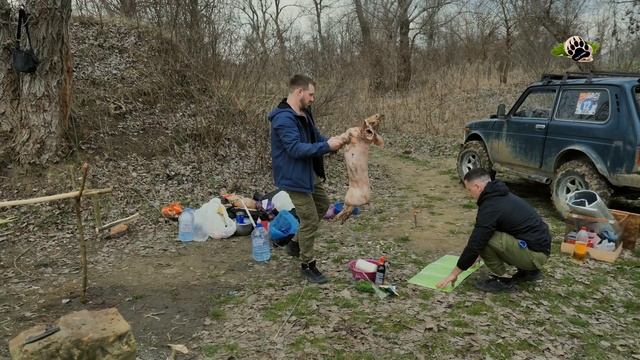 Дикая кухня. Молочный поросенок на вертеле. Шампиньоны на углях. смотреть онлайн