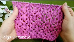 Ажурный узор спицами 214 Вязание Узоры спицами