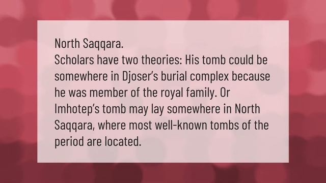 Did Imhotep build the first pyramid? смотреть онлайн