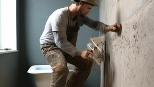 Штукатурка стен в санузле