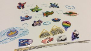 Наклейки для детей Рисуем вместе Самолетики Машинки Веселая песенка Рисуем с детьми