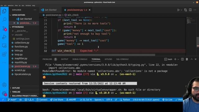 AM Coder - Python Text Based Game - Pool Cleaner смотреть онлайн