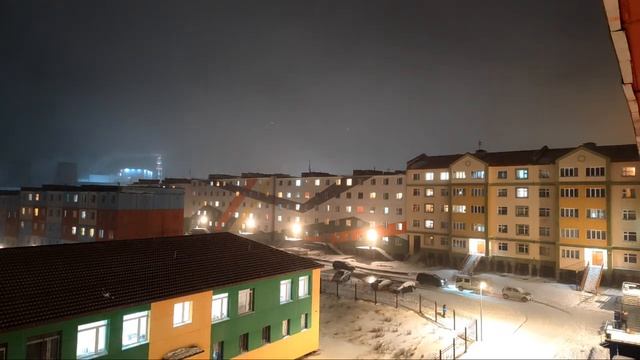 Начало пурги в Анадыре. 30 октября 2023, 17:20 Чукотка Дальний Восток Арктика смотреть онлайн