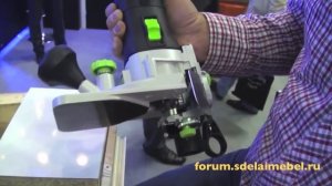 Кромочный фрезер Festool OFK 700 и вакуумный держатель