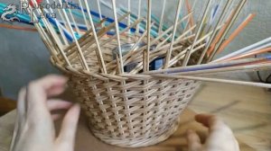 №27. Заканчиваем ПОСЛОЙНОЕ плетение из газетных трубочек КРАСИВО.