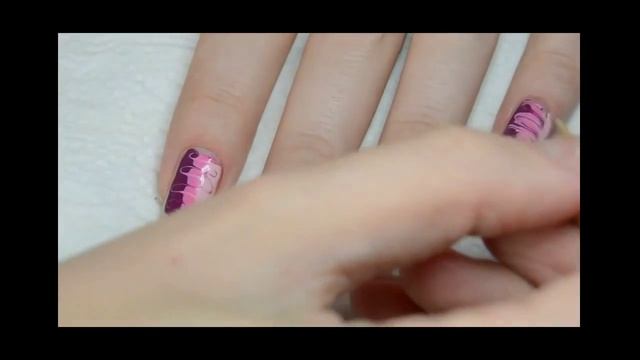 Водный Маникюр Иголкой по Мокрому Лаку | Dry Marble Nail Art смотреть онлайн