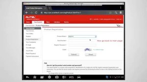 Порядок регистрации прибора Autel MaxiSys MS908