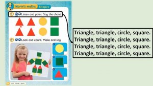 Kid's Box Starter - Unit 2 - My Class - Marie's maths. Shapes. Listen and point. Say the chant.