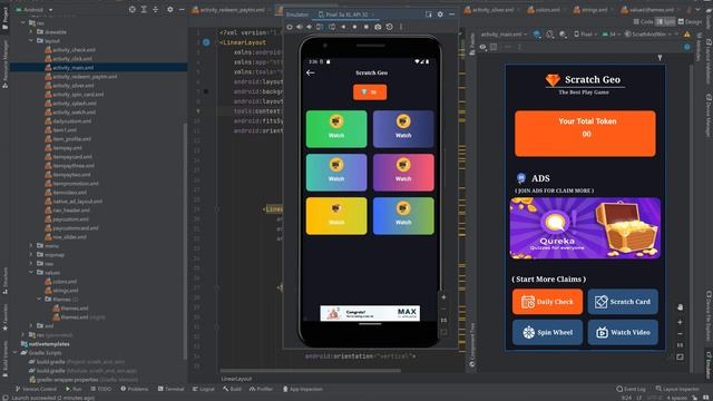 Best Earning App Build In Android Studio | Best UI Earning App Sources Code | Reward App Source Cod