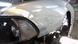 BMW рихтуем с помощью гири.