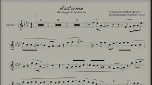 Dj Michelangelo & Syntheticsax - Autumn (Backing Track & Sheet music for Saxophone Alto)