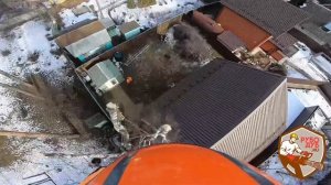 Спуск веток над кровлей / удаление деревьев