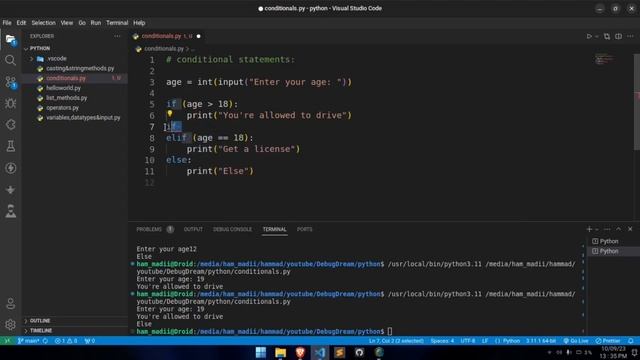 Conditionals (if, elif & else) and Ternary Operations in Python | Python Tutorial