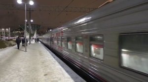 Электровоз ЭП2К-406 (ТЧЭ-6) со скорым поездом "Славянский экспресс" №007Б Москва - Брест.