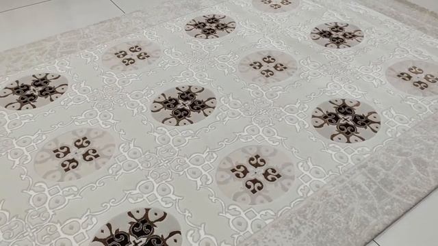 Акриловый ковер Ottoman 6028 Krem - Высоко плотный теплый ковер для дома. Купить ковёр в Украине смотреть онлайн