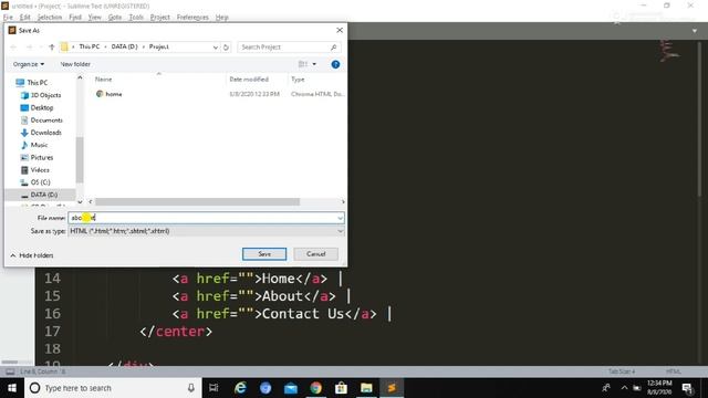 How to link pages in html | a  href tag in html | HTML Tutorial for beginners| HTML CSS web page