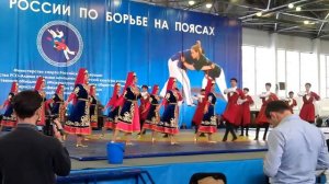 Ансамбль "Дети гор" на открытии Чемпионата по борьбе на поясах