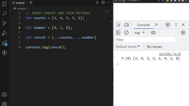Javascript Array Concat and Join Methods