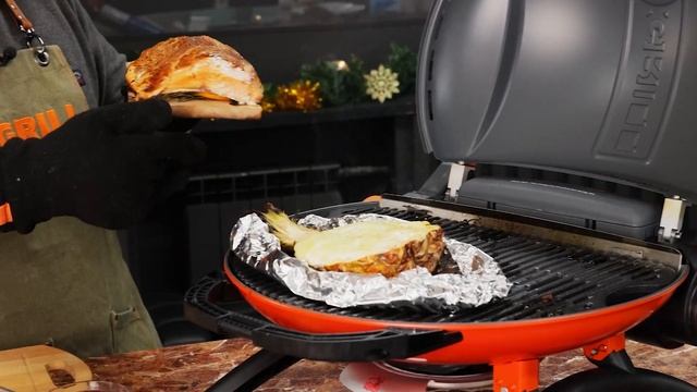 Новогодний рецепт из рыбы и морепродуктов на газовом гриле O-GRILL