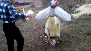 Масленица - Сожжение чучела