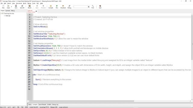 AppGameKit Tutorial #24 - Creating a 3D Box Object and Texturing it смотреть онлайн