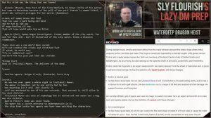 Lazy D&D Prep: Waterdeep Dragon Heist, Trollskull Alley pt 1