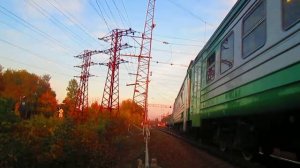 Электропоезд ЭД4М-0447 прибытие станция Нара Сентябрь 2014