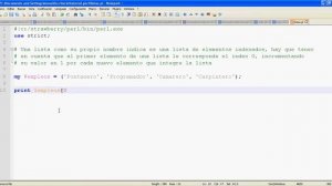 Tutorial de Perl parte 11 - Arrays: lista