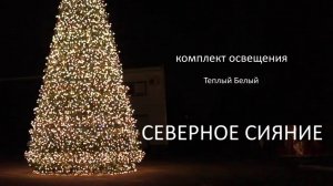 Гирлянда "Северное сияние" цвет: Теплый Белый (встроенное освещение) на елку высотой от 4м до 30м