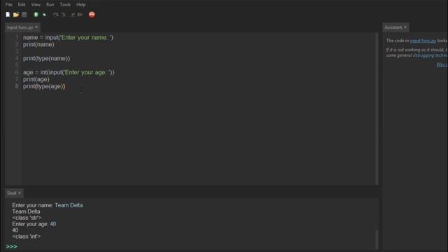 #8 | Input Function in Python | #Python | #TeamDelta |