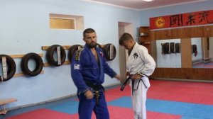 Прикладное айкидо.  2 кю, техника №5, боковой удар в голову, программа детская