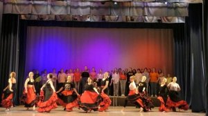 Репетиция совместного номера трёх отделений КМТИ