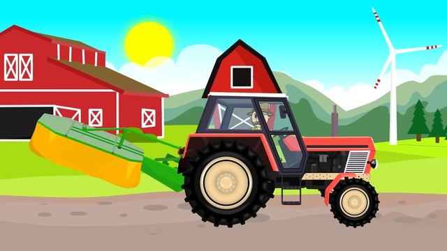 The Tractor Story For Kids - Potaoes Digging  Farm Work - Colorful Farm Vehicles for Kids
