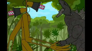 Годзилла против сиреноголового. Анимация