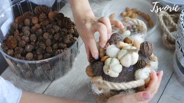 AUTUMN composition / Natural materials / ОСЕННЯЯ композиция / Природные материалы / DIY TSVORIC