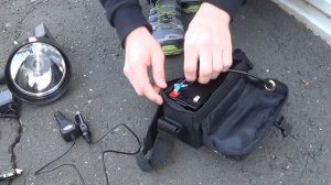 Фара-искатель ксеноновая, с аккумуляторным блоком и сумкой