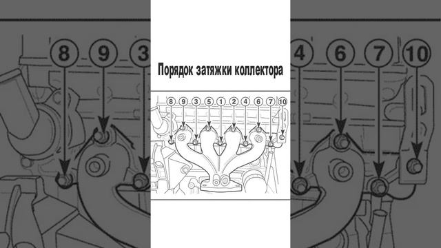 Порядок затяжки болтов коллектора. | OilCarLux |