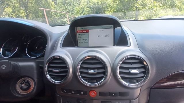 Как узнать температуру двигателя Опель Антара 2.0 с цветным дисплеем смотреть онлайн