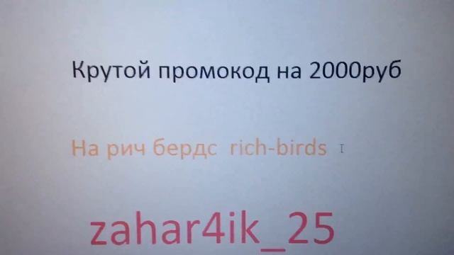 Промокод на 2000 в рич Бёрдс