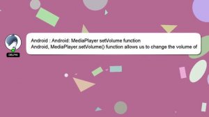 Android : Android: MediaPlayer setVolume function