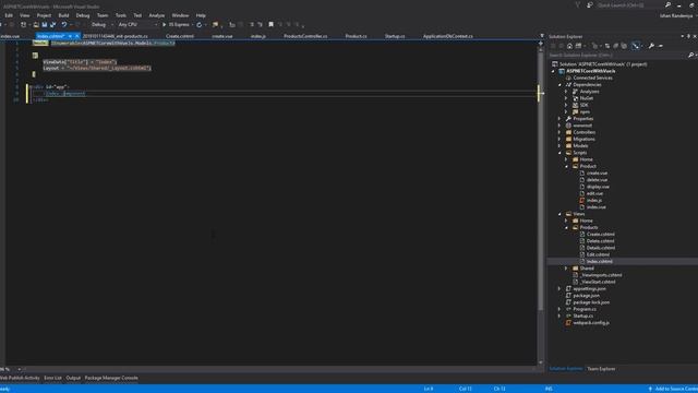 CRUD Operation using Entity framework - Using ASP.Net-Core-MVC-with-VueJs (Part 2)