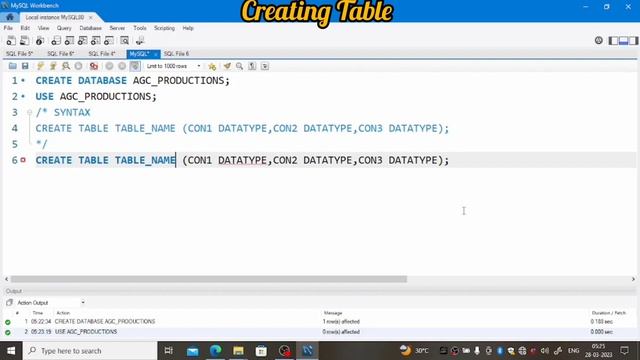 2023 ||Syntax for creating Table in SQL || MySQL || #sqlcommands #dbms #AnjiGoudclasses #toptrendin