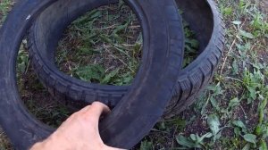 Кольца из шин для туалета.