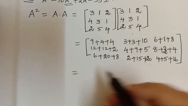 CAYLEY HAMILTON THEOREM, INVERSE OF A MATRIX.